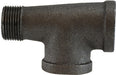 65364 (65-364) Midland Malleable Iron #150 Fitting - Service Tee (Street Tee) - 3/4" Female NPT x 3/4" Female NPT x 3/4" Male NPT - Black Iron