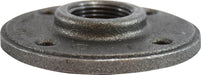 65690 Midland Malleable Iron #150 Fitting - Floor Flange - 3/8" Female NPT - Black Iron