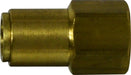 660806 Midland DOT Push-In Fitting - Female Connector - 1/2" Tube OD x 3/8" Female NPTF - Brass