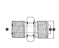 6605-04-L08-14 Adaptall Carbon Steel -04 Male ORFS x L06 Male DIN (Light Duty) Metric Port Dual Purpose Adapter
