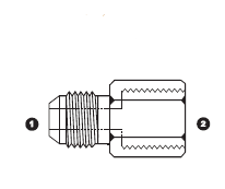 6620-08-08 Adaptall Carbon Steel -08 Male JIC x -08 Female ORFS Solid Adapter