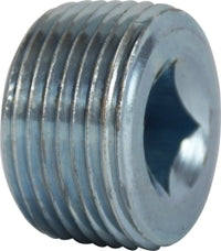 66633 (66-633) Midland Steel Fitting - Countersunk Plug (Square Socket) - 1/2" Male NPTF - Zinc Plated Steel