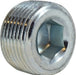 66762 (66-762) Midland Steel Fitting - Countersunk Plug (Hex Socket) - 1/4" Male NPTF - Zinc Plated Steel