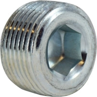 66761 (66-761) Midland Steel Fitting - Countersunk Plug (Hex Socket) - 1/8" Male NPTF - Zinc Plated Steel