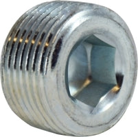 66760 (66-760) Midland Steel Fitting - Countersunk Plug (Hex Socket) - 1/16" Male NPTF - Zinc Plated Steel