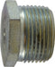 66775 (66-775) Midland Steel Fitting - Hex Head Plug - 1" Male NPTF - Zinc Plated Steel