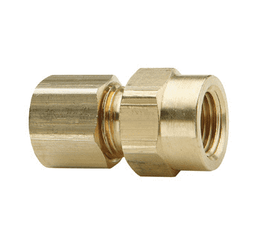 66C-0604 Dixon Brass Compression Fitting - Female Connector - 3/8" Tube Size x 1/4" Pipe Thread