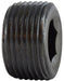 67766 (67-766) Midland Steel Fitting - Countersunk Plug - (Hex Socket) - 1" Male NPTF - Black Steel