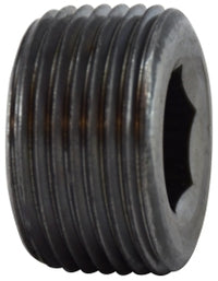 67769 (67-769) Midland Steel Fitting - Countersunk Plug - (Hex Socket) - 2" Male NPTF - Black Steel