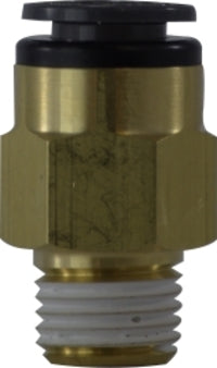 680804C Midland DOT Push-In Fitting - Straight Male Connector - 1/2" Tube OD x 1/4-18 Male NPT - Composite Body