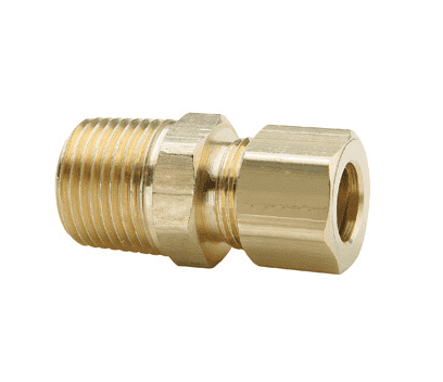 682C-0606 Dixon Brass Compression Fitting - Straight Through Tank Fitting - 3/8" Tube Size x 3/8" Pipe Thread