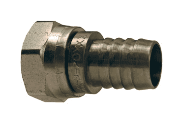 688-20 Dixon Plated Steel Hydraulic Suction and Return Line Hose Stem - 1-1/4" Hose ID x 1-5/8"-12 Female SAE (JIC) 37 deg. Swivel