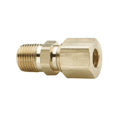 68C-0304 Dixon Brass Compression Fitting - Male Connector - 3/16" Tube Size x 1/4" Pipe Thread