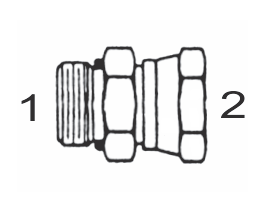 6900 6x6-O by Couplamatic | Hydraulic Adapter | 9/16-18 Male O-Ring x 3/8" Female NPSM