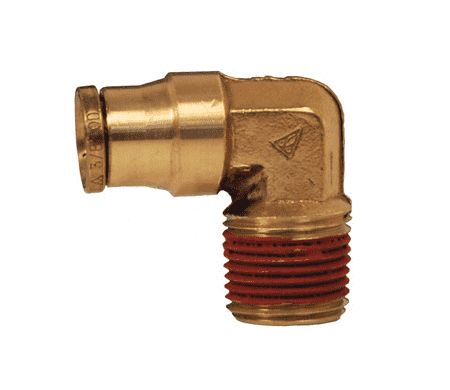 6912x4 Dixon Forged Brass Push-In Fitting - Male Elbow - 3/8" Tube OD x 1/8" Male NPTF