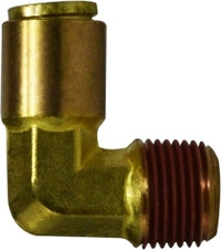 691006 Midland DOT Push-In Fitting - Forged Male 90° Elbow - 5/8" Tube OD x 3/8" Male NPTF - Brass