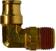 690804S Midland DOT Push-In Fitting - Forged Male Swivel 90° Elbow - 1/2" Tube OD x 1/4" Male NPTF - Brass