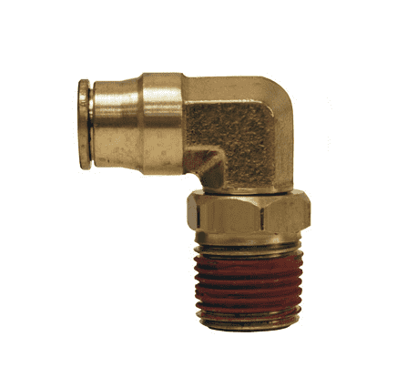 69S5x4 Dixon Forged Brass Push-In Fitting - Male Swivel Elbow - 5/32" Tube OD x 1/8" Male NPTF