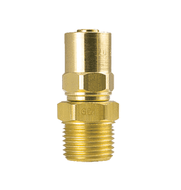 6D11 ZSi-Foster Reusable Hose Fitting - Non Swivel Adapter - 3/8" ID x 3/4" OD - 1/2" MPT - Brass