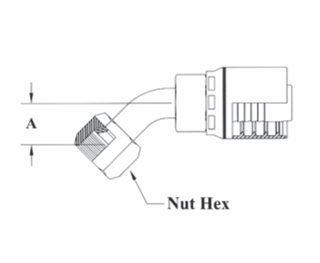 6GC25-12x12 Couplamatic Grip Crimp 6GC Series Coupling - JIC 37° - 45° Female Swivel - 3/4" Hose ID - 1-1/16x12 Thread Size