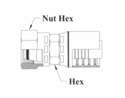 6GC38-12x25 Couplamatic Grip Crimp 6GC Series Coupling - DIN Heavy 24° Seat - Female Swivel - 3/4" Hose ID - M36x2.0 Thread Size