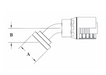 6GC50-20x20 Couplamatic Grip Crimp 6GC Series Coupling - Code 61 Split Flange - 45° Bend - 1-1/4" Hose ID - 1-1/4" Flange Size