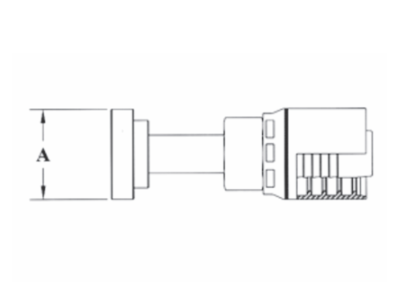 6GC60-12x12 Couplamatic Grip Crimp 6GC Series Coupling - Code 62 Split Flange - Straight - 3/4" Hose ID - 3/4" Flange Size