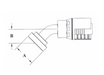 6GC61-12x16 Couplamatic Grip Crimp 6GC Series Coupling - Code 62 Split Flange - 45° Bend - 3/4" Hose ID - 1" Flange Size