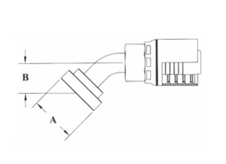 6GC61-12x16 Couplamatic Grip Crimp 6GC Series Coupling - Code 62 Split Flange - 45° Bend - 3/4" Hose ID - 1" Flange Size