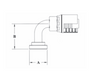 6GC82-32x32 Couplamatic Grip Crimp 6GC Series Coupling - Extra Heavy Duty Flange - 90° Bend - 2" Hose ID - 2" Flange Size (for use on Caterpillar® Equipment)