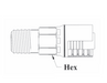 6GCAP-24x24 Couplamatic Grip Crimp 6GC Series Coupling - NPTF (API Thread) - Male Solid - 1-1/2"Hose ID - 1-1/2-11-1/2 Thread Size