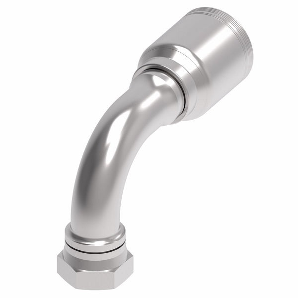 6SA24FJB24 Aeroquip by Danfoss | 6 Wire 6S Female JIC/37° Swivel 90° Elbow (FJB) Crimp Fitting | -24 Female JIC/37° Swivel x -24 Hose Barb | Steel