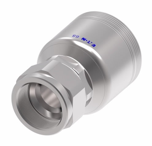 6SA20FJ20 Aeroquip by Danfoss | 6 Wire 6S Female JIC/37° Swivel (FJ) Crimp Fitting | -20 Female JIC/37° Swivel x -20 Hose Barb | Steel