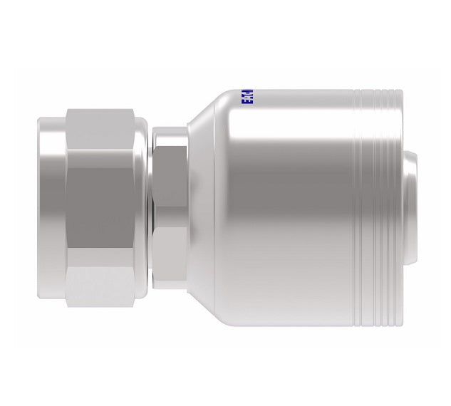 6SA20FJ20 Aeroquip by Danfoss | 6 Wire 6S Female JIC/37° Swivel (FJ) Crimp Fitting | -20 Female JIC/37° Swivel x -20 Hose Barb | Steel