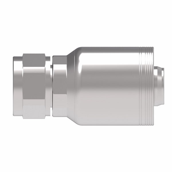 6SA24FJ24 Aeroquip by Danfoss | 6 Wire 6S Female JIC/37° Swivel (FJ) Crimp Fitting | -24 Female JIC/37° Swivel x -24 Hose Barb | Steel