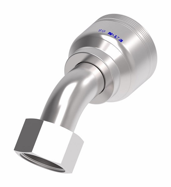 6SA16FRA16 Aeroquip by Danfoss | 6 Wire 6S Female ORS Swivel 45° Elbow (FRA) Crimp Fitting | -16 Female O-Ring Face Seal Swivel x -16 Hose Barb | Steel