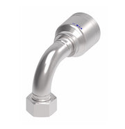 6SA20FRB20 Aeroquip by Danfoss | 6 Wire 6S Female ORS Swivel 90° Elbow (FRB) Crimp Fitting | -20 Female O-Ring Face Seal Swivel x -20 Hose Barb | Steel