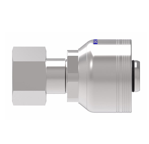 6SA20FR16 Aeroquip by Danfoss | 6 Wire 6S Female ORS Swivel (FR) Crimp Fitting | -20 Female O-Ring Face Seal Swivel x -16 Hose Barb | Steel