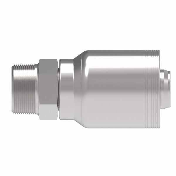 6SA24MP24 Aeroquip by Danfoss | 6 Wire 6S Male Pipe NPTF Rigid (MP) Crimp Fitting | -24 Male Pipe NPTF Rigid x -24 Hose Barb | Steel