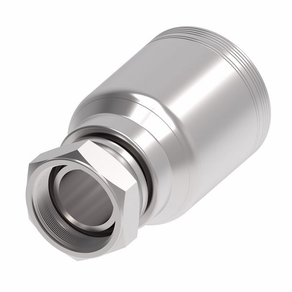 6S32BF32 Aeroquip by Danfoss | 6 Wire 6S Female BSPP Swivel 60° Cone Seat (BF) Crimp Fitting | -32 Female BSPP Swivel x -32 Hose Barb | Steel