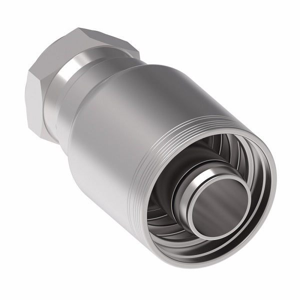 6S32BF32 Aeroquip by Danfoss | 6 Wire 6S Female BSPP Swivel 60° Cone Seat (BF) Crimp Fitting | -32 Female BSPP Swivel x -32 Hose Barb | Steel