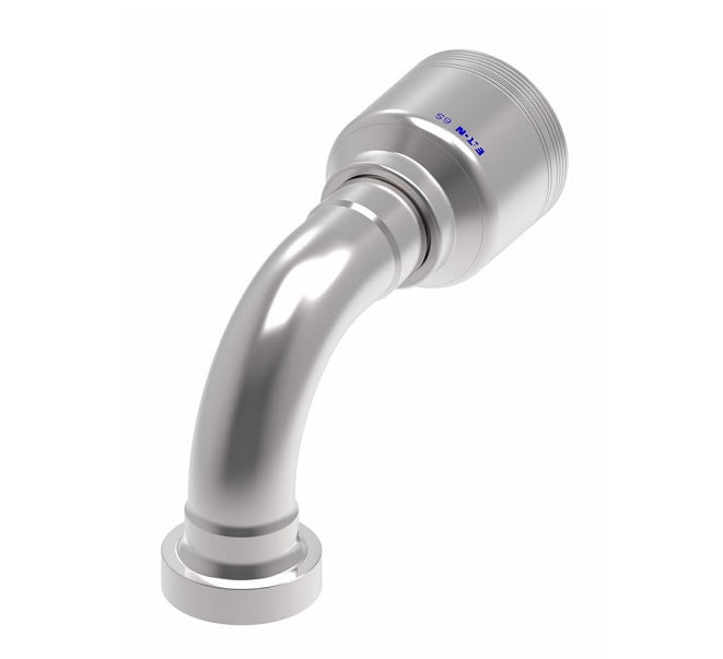 6S20CTB20 Aeroquip by Danfoss | 6 Wire 6S CAT Flange 90° Elbow (CTB) Crimp Fitting | -20 CAT Flange x -20 Hose Barb | Steel