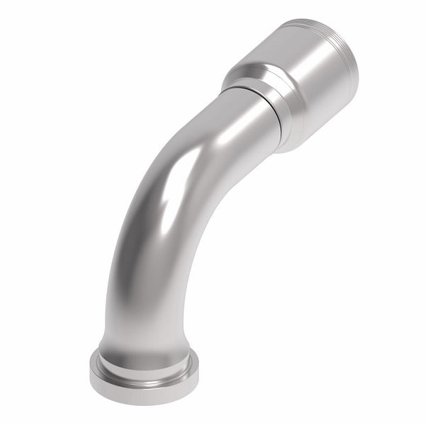 6S32CTB24 Aeroquip by Danfoss | 6 Wire 6S CAT Flange 90° Elbow (CTB) Crimp Fitting | -32 CAT Flange x -24 Hose Barb | Steel