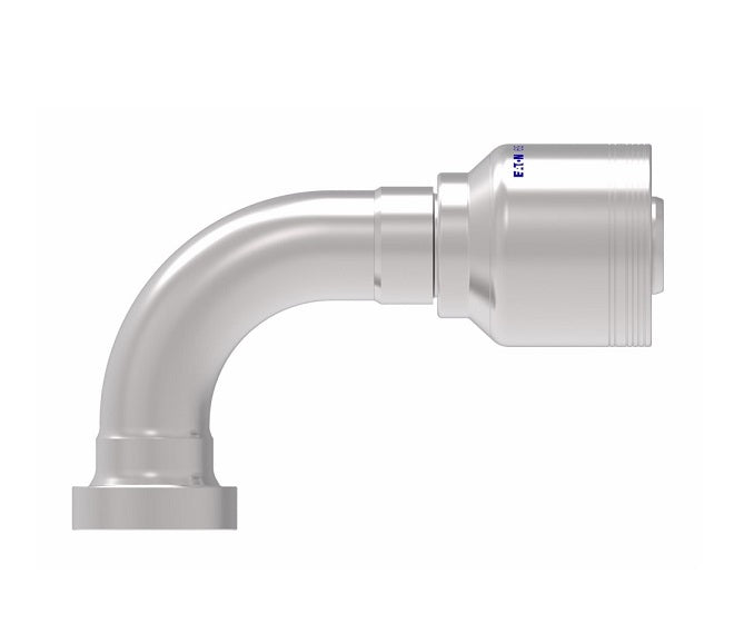6S20CTB20 Aeroquip by Danfoss | 6 Wire 6S CAT Flange 90° Elbow (CTB) Crimp Fitting | -20 CAT Flange x -20 Hose Barb | Steel
