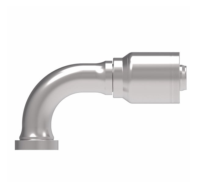 6S32CTB32 Aeroquip by Danfoss | 6 Wire 6S CAT Flange 90° Elbow (CTB) Crimp Fitting | -32 CAT Flange x -32 Hose Barb | Steel