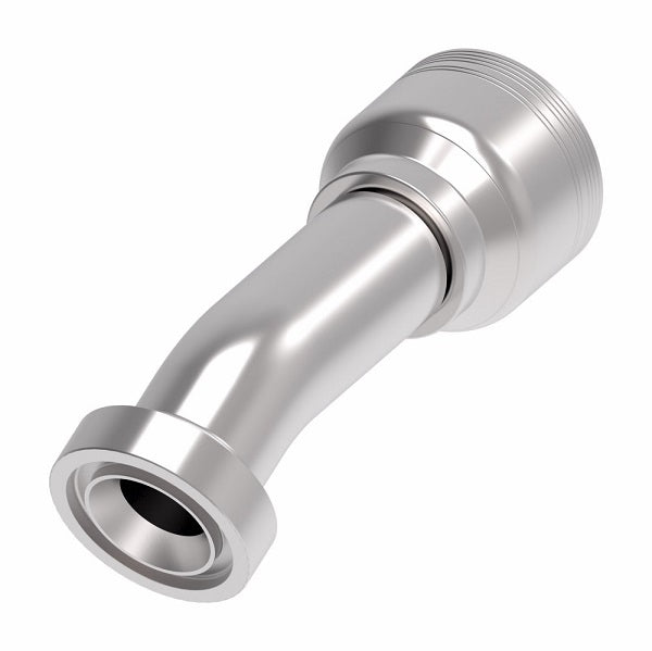 6S20CTD16 Aeroquip by Danfoss | 6 Wire 6S CAT Flange 22.5° Elbow (CTD) Crimp Fitting | -20 CAT Flange x -16 Hose Barb | Steel