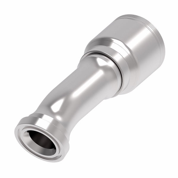 6S32CTD32 Aeroquip by Danfoss | 6 Wire 6S CAT Flange 22.5° Elbow (CTD) Crimp Fitting | -24 CAT Flange x -24 Hose Barb | Steel
