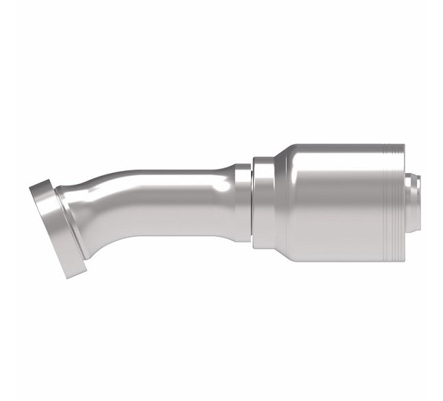 6S32CTD32 Aeroquip by Danfoss | 6 Wire 6S CAT Flange 22.5° Elbow (CTD) Crimp Fitting | -24 CAT Flange x -24 Hose Barb | Steel