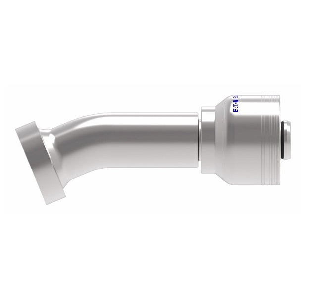 6S20CTD16 Aeroquip by Danfoss | 6 Wire 6S CAT Flange 22.5° Elbow (CTD) Crimp Fitting | -20 CAT Flange x -16 Hose Barb | Steel
