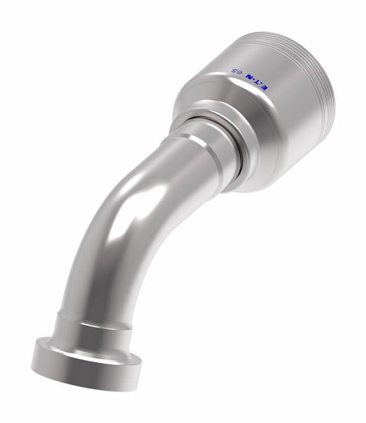 6S20CTE20 Aeroquip by Danfoss | 6 Wire 6S CAT Flange 67.5° Elbow (CTE) Crimp Fitting | -20 CAT Flange x -20 Hose Barb | Steel